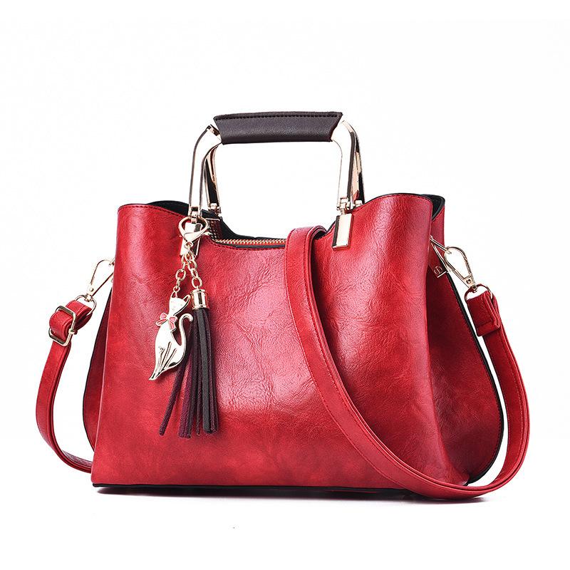Dámská taška Nová móda Casual Crossbody kabelka Jednobarevná kabelka na zip na jedno rameno