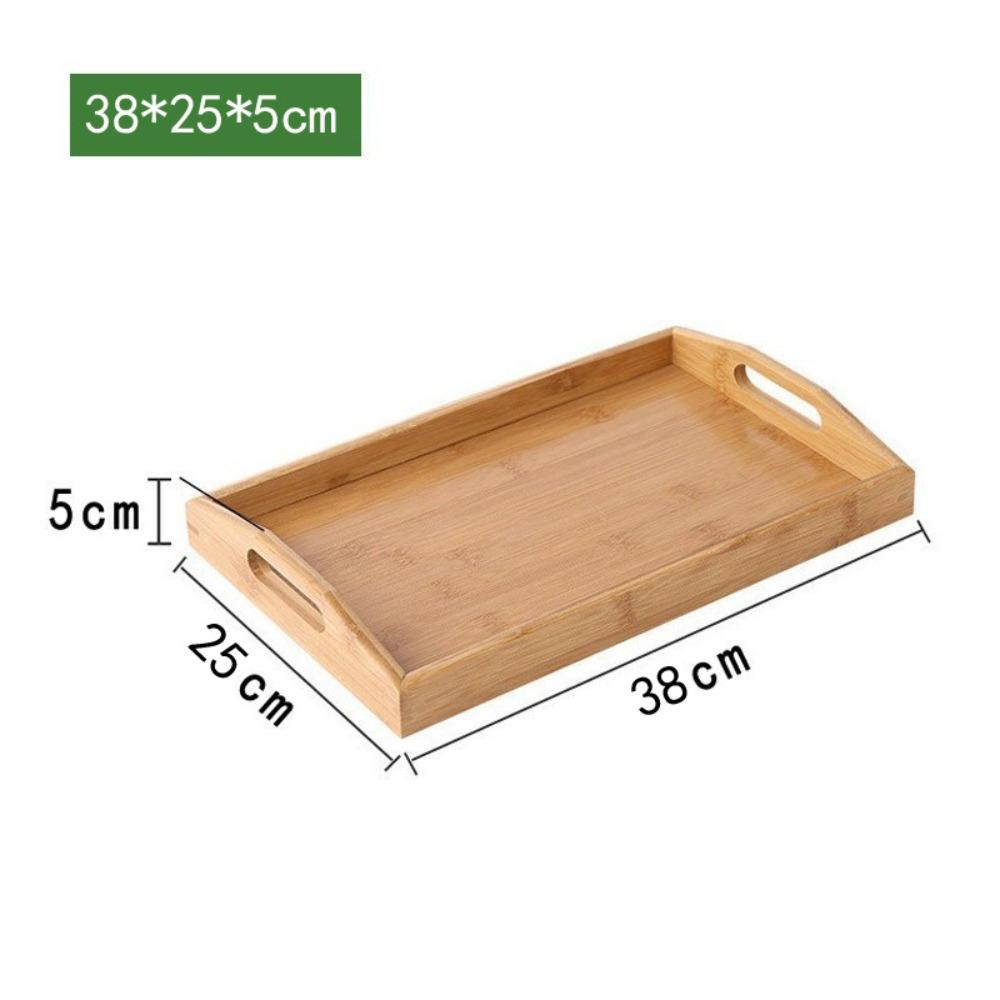 Household Storage Tray Bamboo Water Cup Plate Retro Tea Tray Dried Fruit
