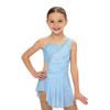Abito da Gara da Ballo per Bambina Senza Maniche Patchwork Rete Strass Spacco Laterale con Slip Integrati per Pattinaggio Ginnastica Spettacolo