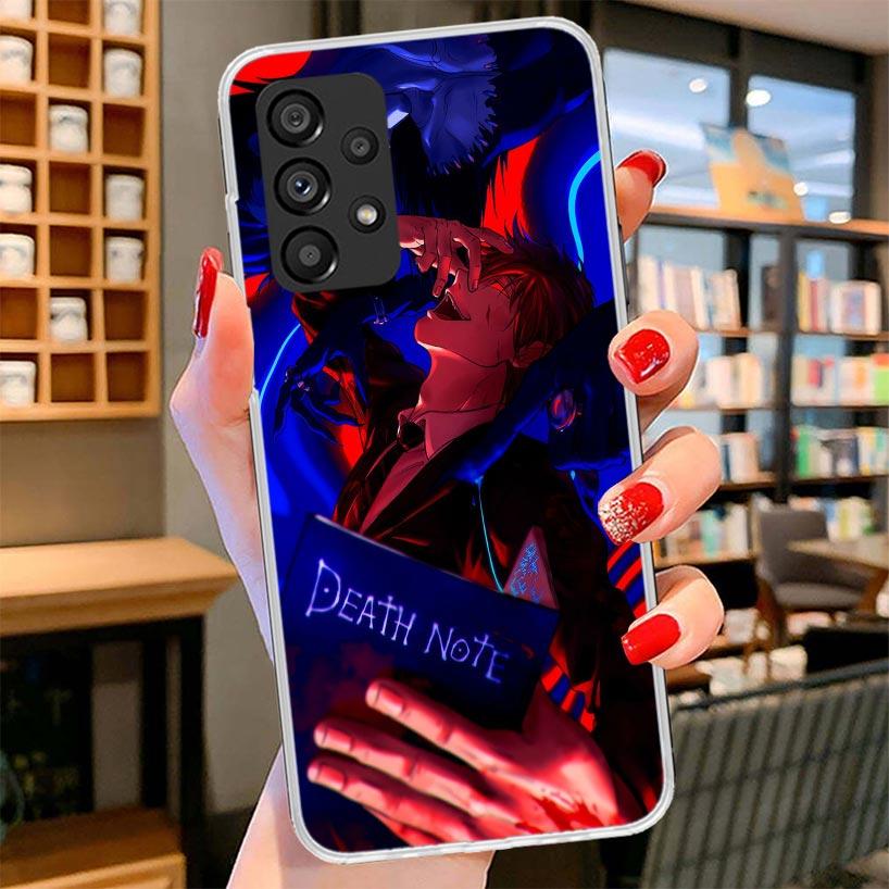 N-Note D-Death Yagami Light Phone Case For Samsung Galaxy A12 A22 A32 A52 A72 A02S Phone Case Note 20 Ultra 10 S10 Plus A51 A71