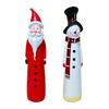 Christmas Santa Claus Figurine Hand-painted Cartoon Snowman Resin Statue Sculpture Holiday Party Home Office Desktop Decoration