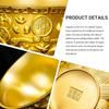 Brass Treasure Bowl - Traditional Chinese Style, Perfect for Home or Office To Attract Wealth and Good Fortune (Length: 16CM)