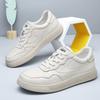 New Men Genuine Leather Casual Shoes Fashion Cool Flat Skate Shoes Street Cool Lace-up Sneaker