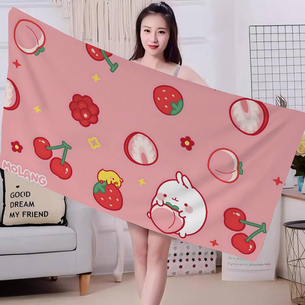 Character Molang Big Microfiber Beach Towels Quick Dry Towel Sand Beach Towels Pool Towel for Travel Swim Pool Yoga