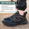 Rotating Button Work Safety Shoes For Men Steel Toe Shoes Indestructible Safety Boots Protective Security Work Sneakers