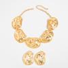 Geometric Gold Silver Color Jewelry Set Zinc Zinc Alloy Irregular Oval Chokers Necklaces  Wedding