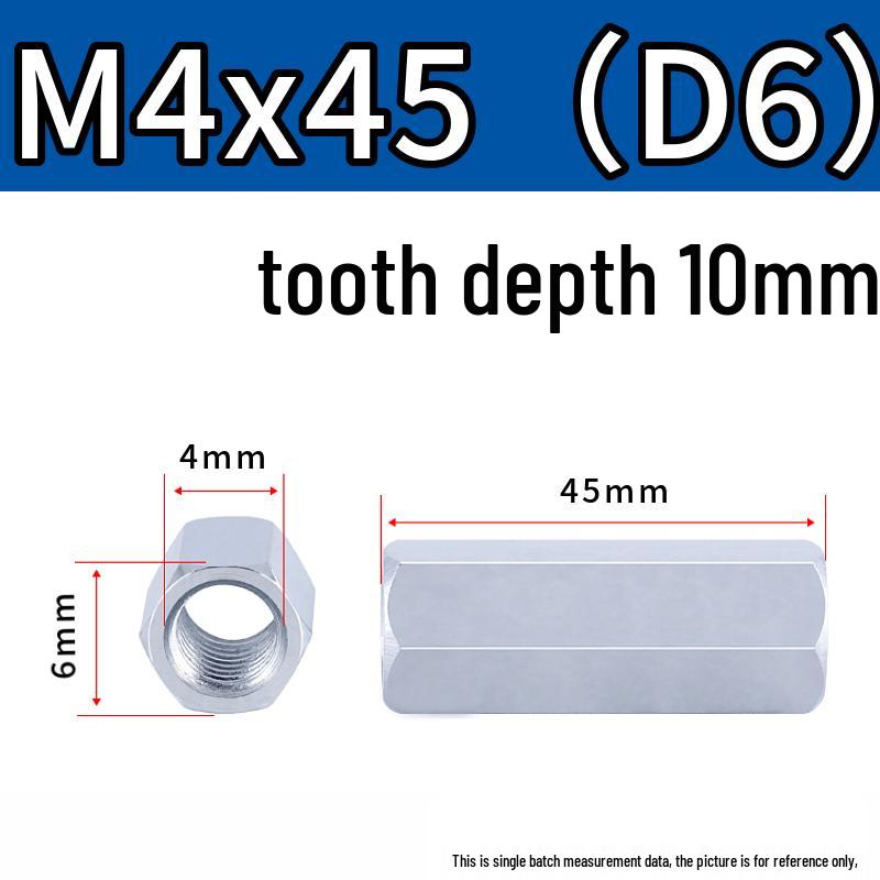 Aluminum Alloy Hexagonal Double-Head Threaded Spacer M2/3x4.5/6