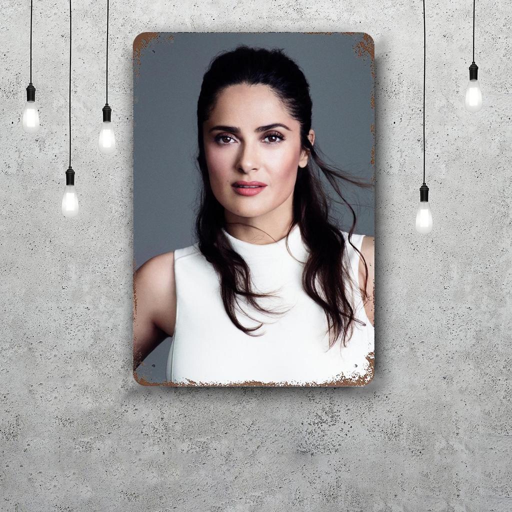 salma hayek Funny Bar Metal Sign Retro Plaque Vintage Sign Alcohol Drinker Pub Club Man Cave Kitchen Wall Decoration