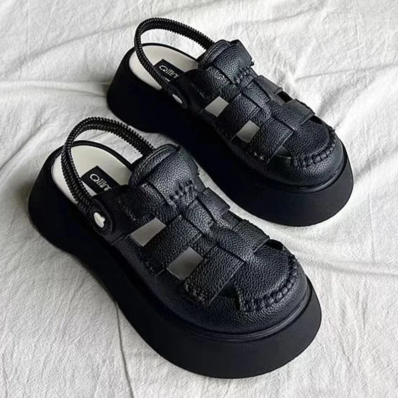 Fashion Flats Women Sandals Platform Casual Fashion Shoes Weave Slingback Woman Slippers 2025 Summer Cozy Beach Designer Women’s Shoes