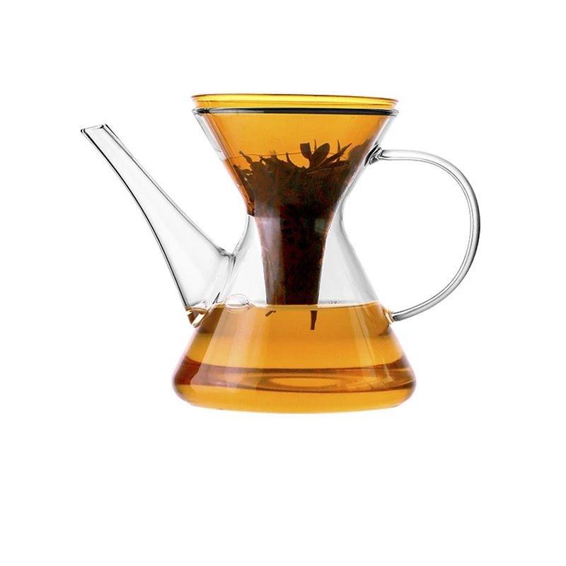 1PC Kung Fu Tea Quick Brewing Pot New High Temperature Resistant Glass Tea Separation Brewing Pot Household Products янтарь