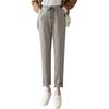 Women's High Waist Fleece Lined Woolen Warm Carrot Pants