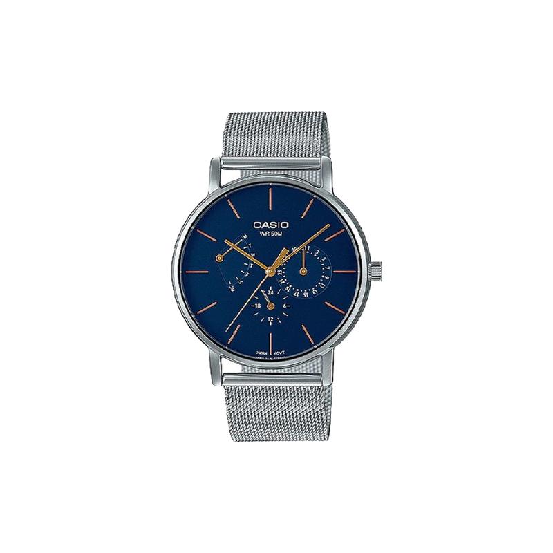 

Casio STANDARD series waterproof quartz movement stainless steel strap Japanese and Korean watch men s watch blue dial MTP-E320M-2EVDF синій