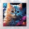 5D Diamond Painting Cat Full Diamond Mosaic Animal Embroidery Flower Craft Kit Handmade Gift