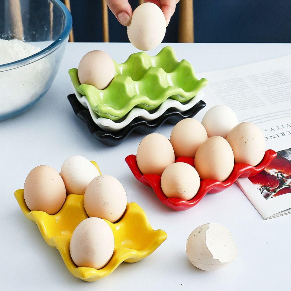 Christmas Kitchen Serving Dish Boiled Egg Ceramic Eggs Tray Egg Stand Storage Rack Egg Holder