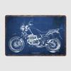 2019 Moto Guzzi V85 TT Blueprint Metal Sign Club Home Garage Club Create Garage Decoration Tin Sign Poster