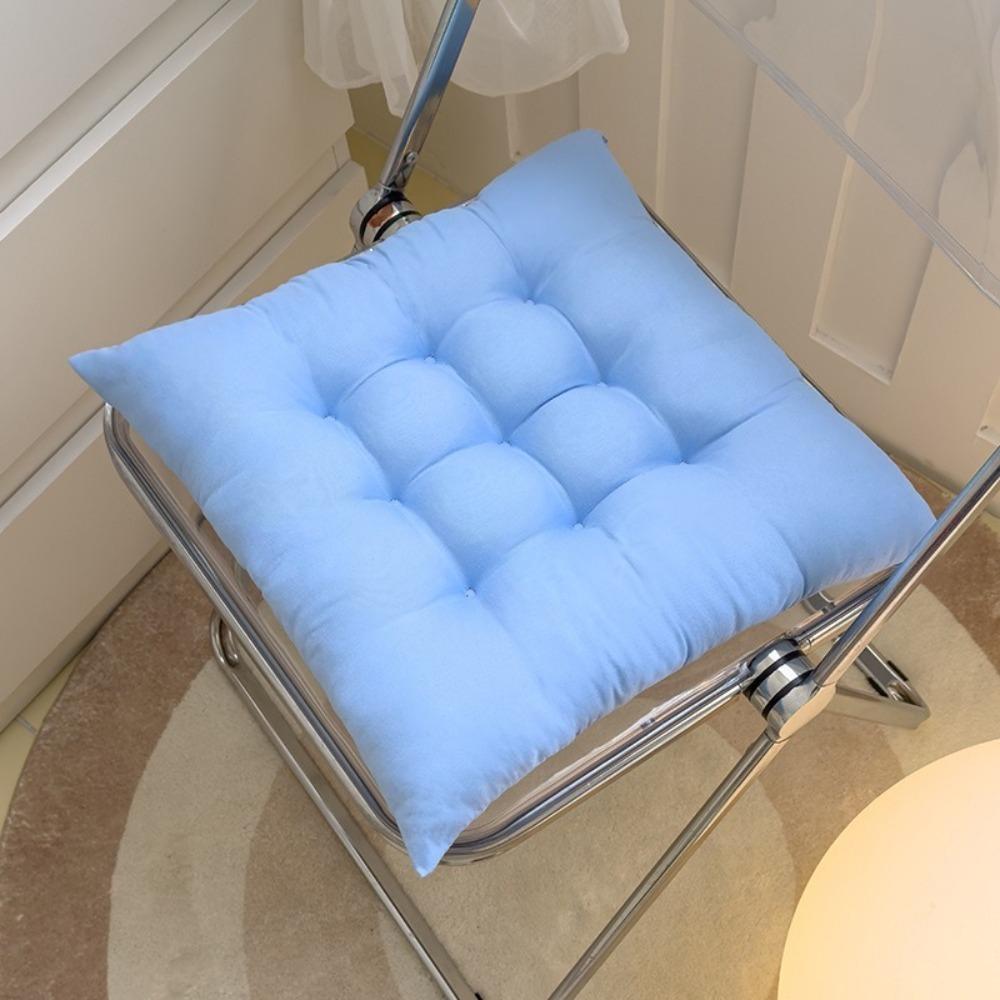 Comfortable 40*40cm Square Chair Cushion with Anti-skid Strap Solid Color Sofa Cushion Thicken Back Cushion For Home Car