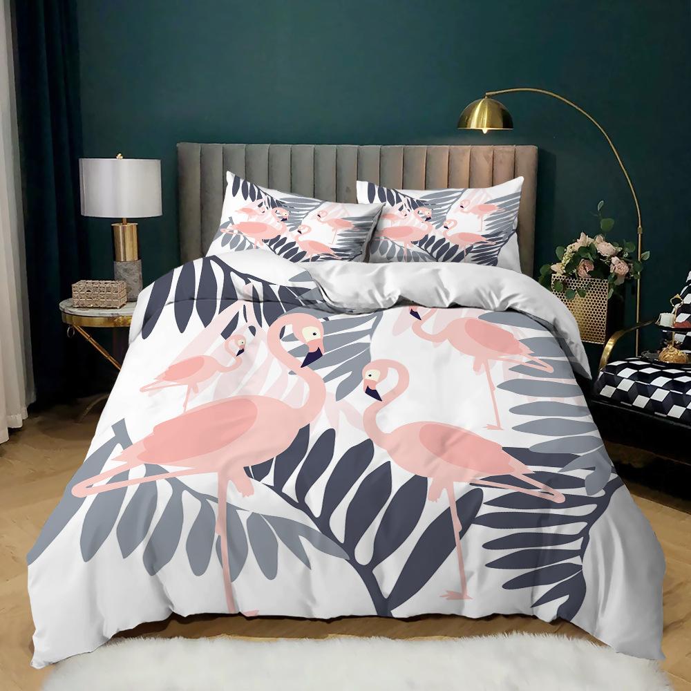 Small Fresh Three-Piece Girl Kit Quilt Cover Pink Fairy