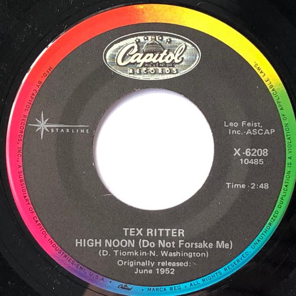 

7inch Record TEX RITTER - High Noon (Do Not Forsake Me) / Blo 6208 CAPITOL US Country/Folk Used
