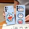 Cute Cartoon D-Doraemon Phone Case For Samsung S25,S24,S21,S22,S23,S30,Ultra,S20,Plus,Fe,Note,10,9,5G Transparent Cover