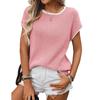 Women's Black Knit Top with White Contrast Trim Cap Sleeve Casual Summer Sweater