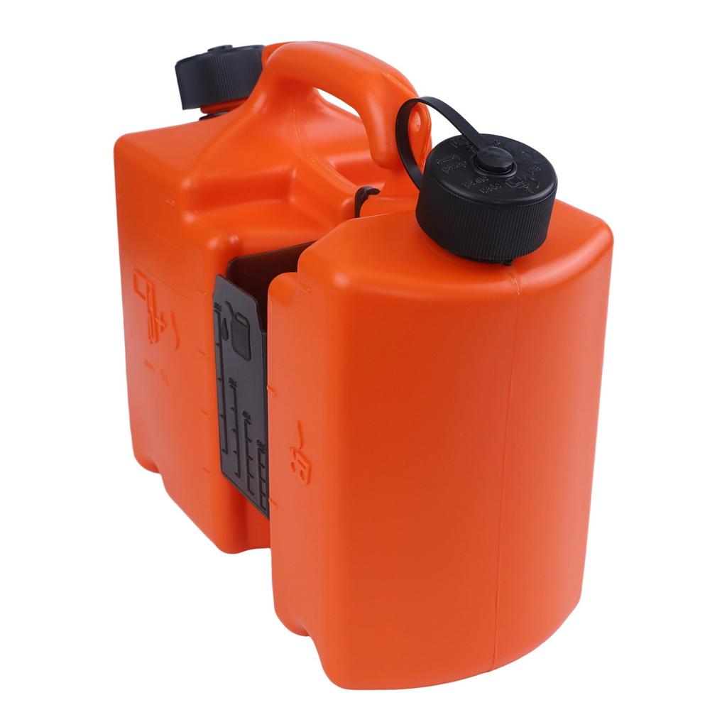 Robust 5 Liter Fuel And Bar Oil Combi Can With Integrated Tool Carriers