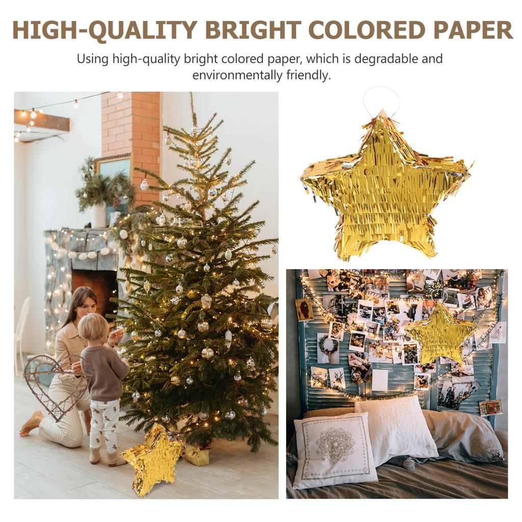 Toyvian Pinata Star Pinata Paper Pinata Cute Confetti Surprise Hit Party Supplies Funny Sweets Celebration Birthday Party Game Decoration Tools 1