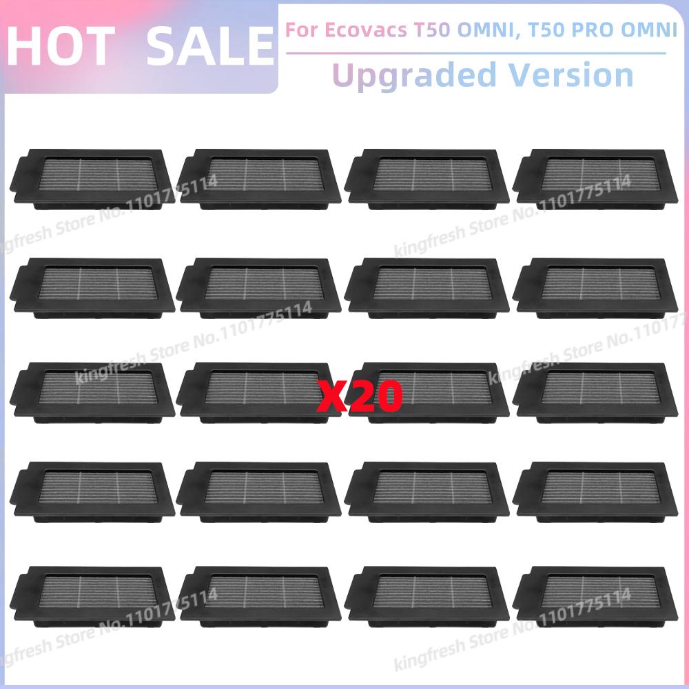 Fit For ECOVACS T50 PRO OMNI / T50 OMNI Vacuum Parts Main Roller Side Brush HEPA Filter Mop Cloth Dust Bag