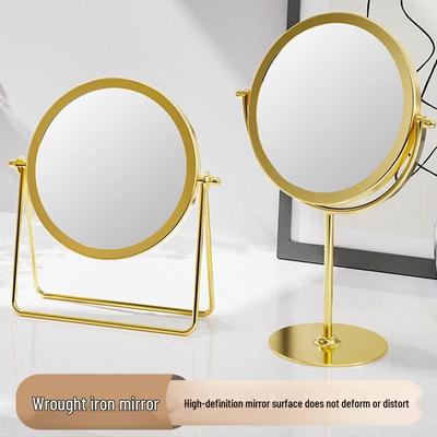 Prémiové kovové kosmetické zrcadlo: Stolní stojan, Ideální pro použití na koleji nebo v domácnosti