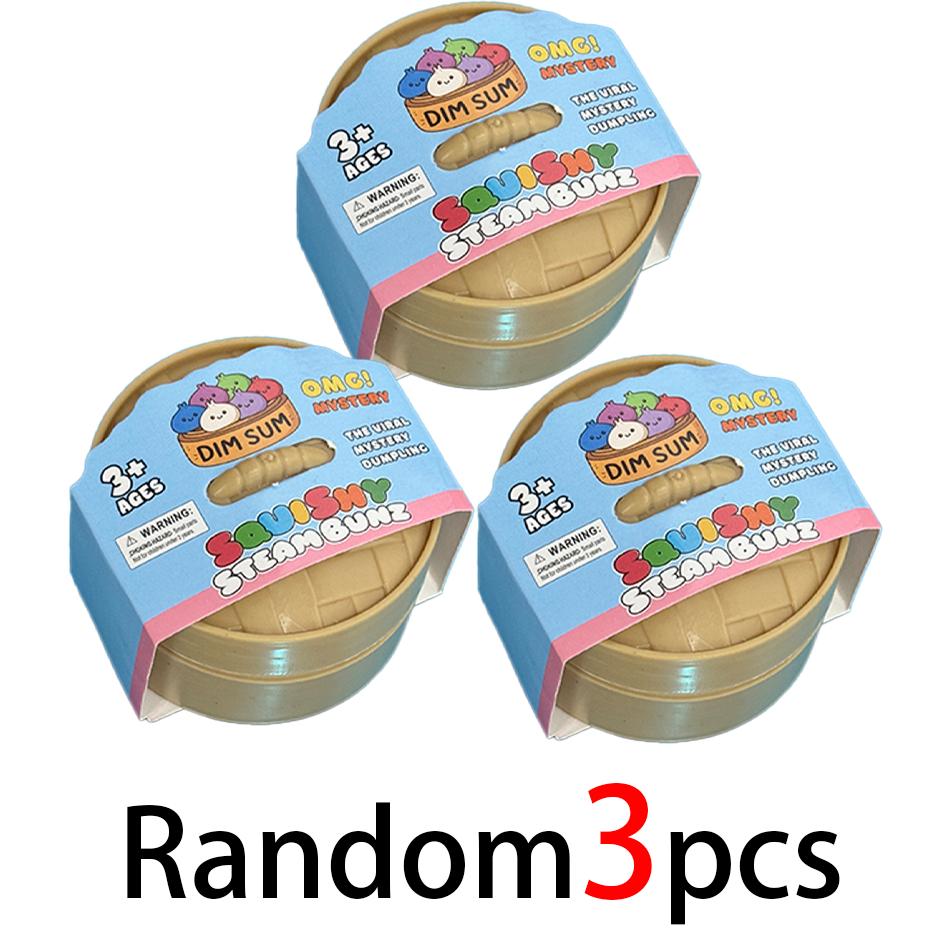 5.5Cm Mini Colorful Dumpling Dumpling Squishy With Box Dumplings Sensory Squeeze Toy For Stress Relief