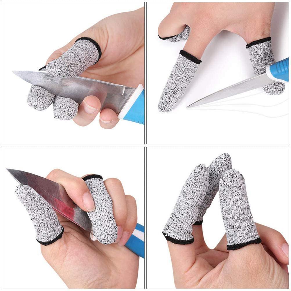 20 Pcs Finger Cots 5 Levels Of Cut Resistant Protective Sleeve Reusable Anti Slip Finger Sleeve for