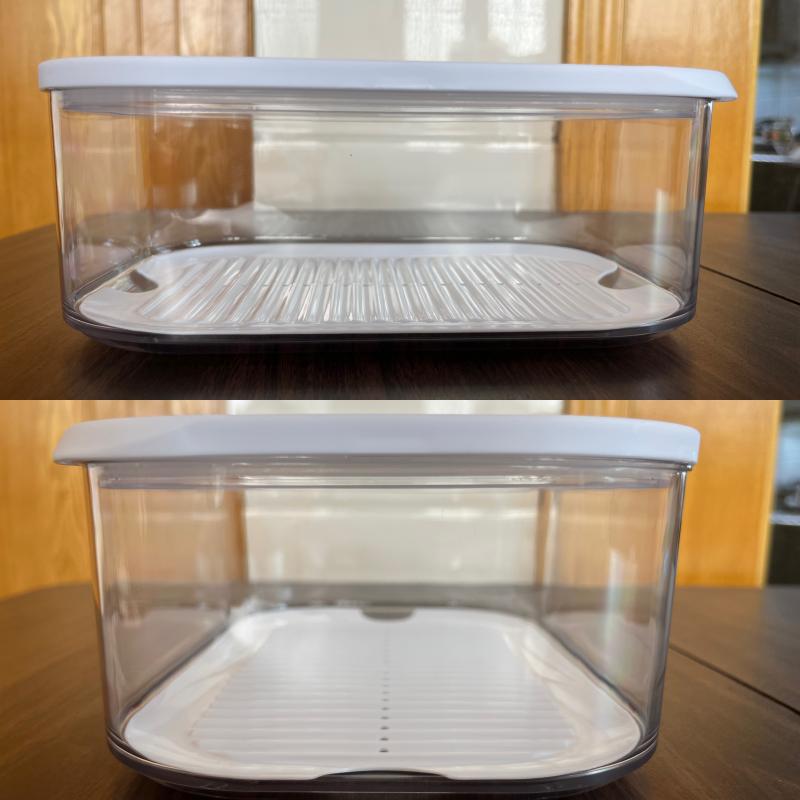 Bacon Meat-Freezer Storage Box: Transparent, Sealed Container for Household Refrigerators