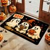 1pc Flannel Floor Mat Cute Ghost Puppet Pattern Printed Mat, Flannel Material, Soft And Washable, Suitable for Porch Entrance, Bedroom, Living Room, K