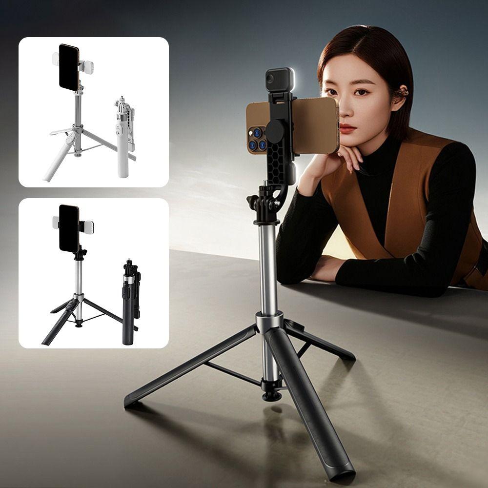 Aluminum Alloy Phone Selfie Stick Tripod 1.3m Phone Tripod Stand  for Travel Live Streaming Video