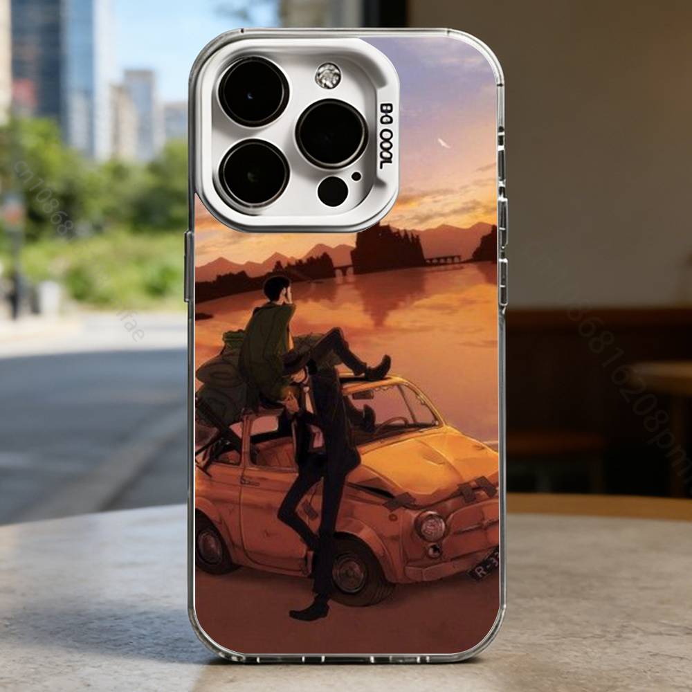 Anime L-Lupin The Third White Shockproof Phone Case For iPhone 16,15,14,13,12,11,Pro,XS,Max,Plus,Mini,SE