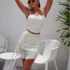 2026 Sexy Suspender Solid Color Three-piece Swimsuit Women's Bikini Swimsuit