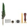 Retro   Pen Set Vintage Map Pattern Quill Pen Set with 5 Replacement Nibs Pen Stand Base Ink Empty Bottle for Writing
