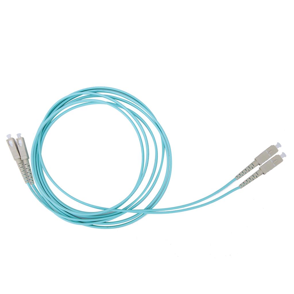 Multimode Duplex Fiber Optic Cable SC UPC SC UPC 50 125 MM OM3 10 Gigabit 3 Meters