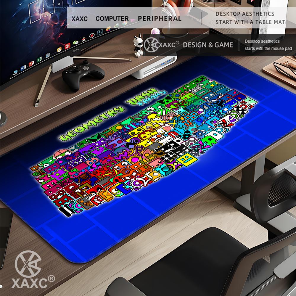 E-sportovní Cool podložka pod myš Geometry Dash Herní podložka na stůl Koberec na notebook PC skříň Velká 900x400mm Příslušenství Počítač XXL XAXC