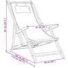 Foldable Beach Chair Beige Solid Eucalyptus Wood and Fabric