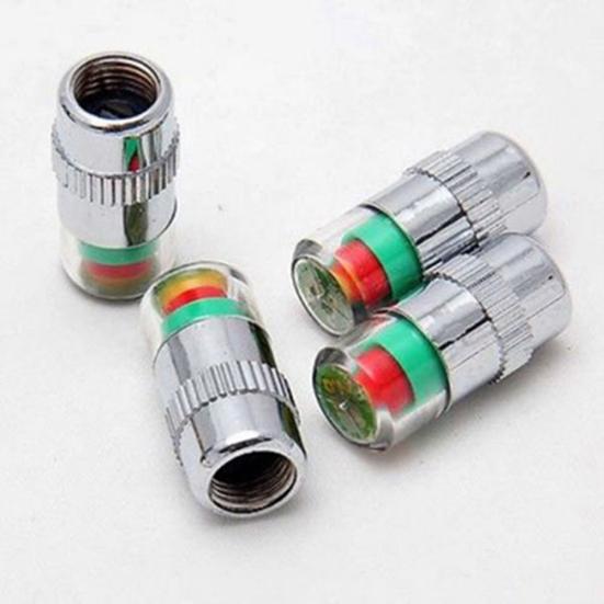 4 Pcs Car Auto Tire Pressure Monitor Valve Stem Caps Sensor Indicator Alert Cap