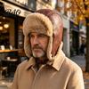 Unisex Winter Accessory for Walking Faux Fur Trapper Hat, Ushanka Hat with Ear Flaps, Plush Lining, Windproof Cold Weather Outdoor Warm Retro