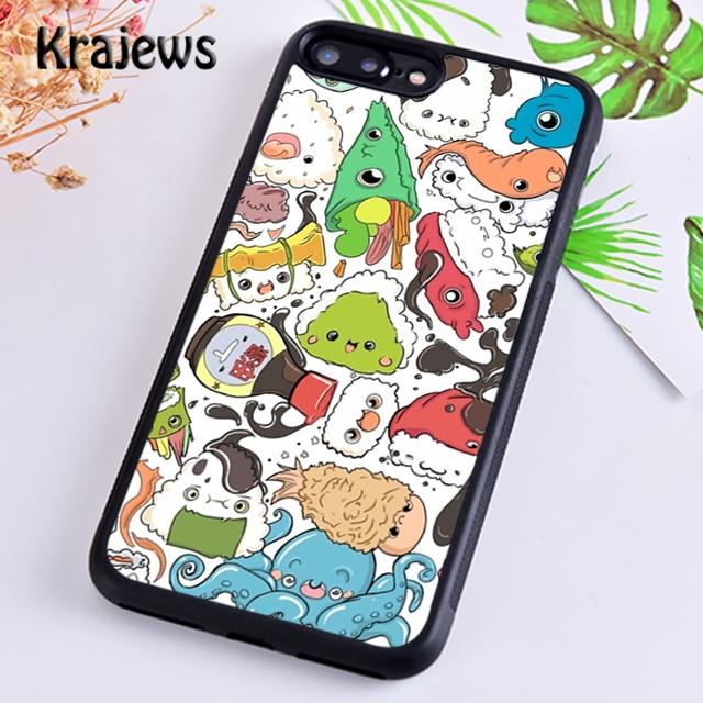 Krajews Kawaii Sushi Stack Soft Phone Case Cover For iPhone 17 Air 16 15 14 plus 11 12 13 pro max Plus coque Fundas