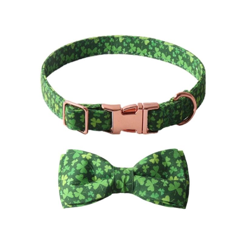 Puppy Flower Collar Festive Shamrock for Small Medium Girl Dogs Cat Dog Collar Necklace Flower Costumes