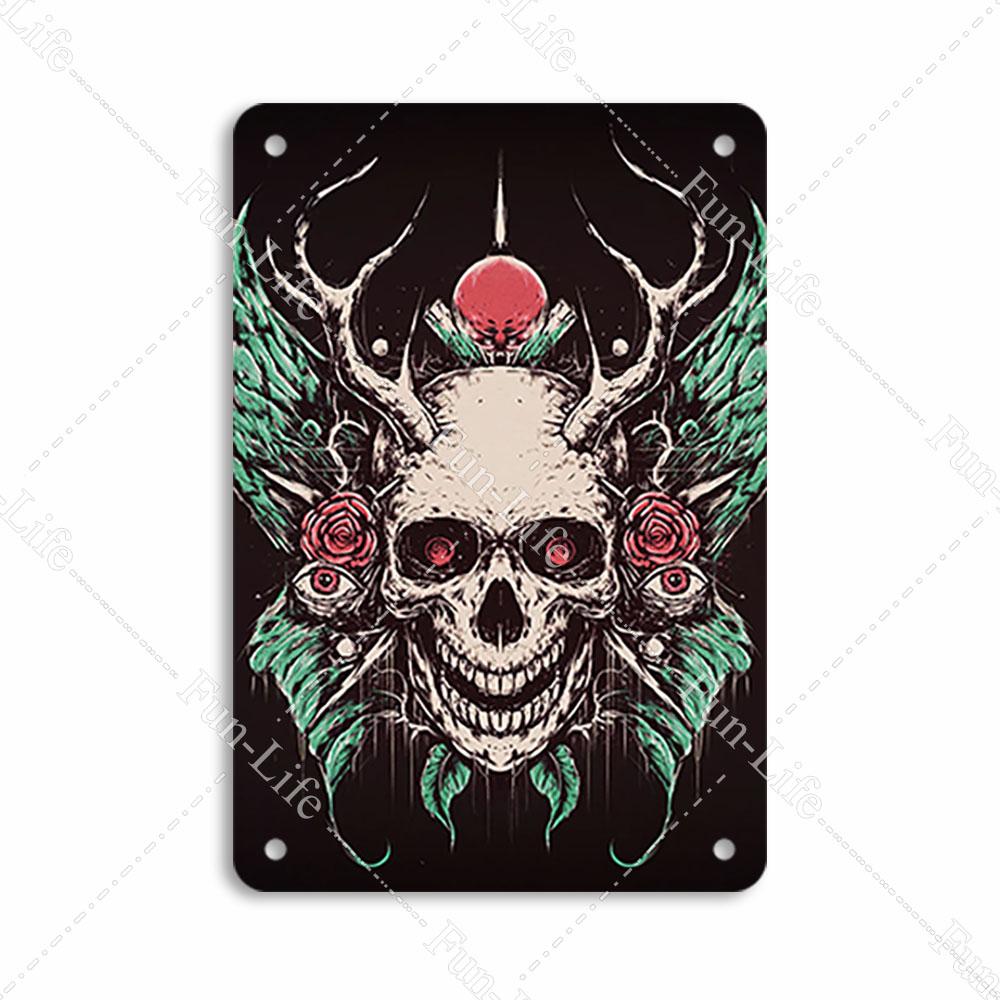 Easter Plaque Metal Tin Signs Shabby Chic Painting Poster Skeleton Vintage Wall Art Sticker Pub Bar Home Casino Decor 20x30 cm