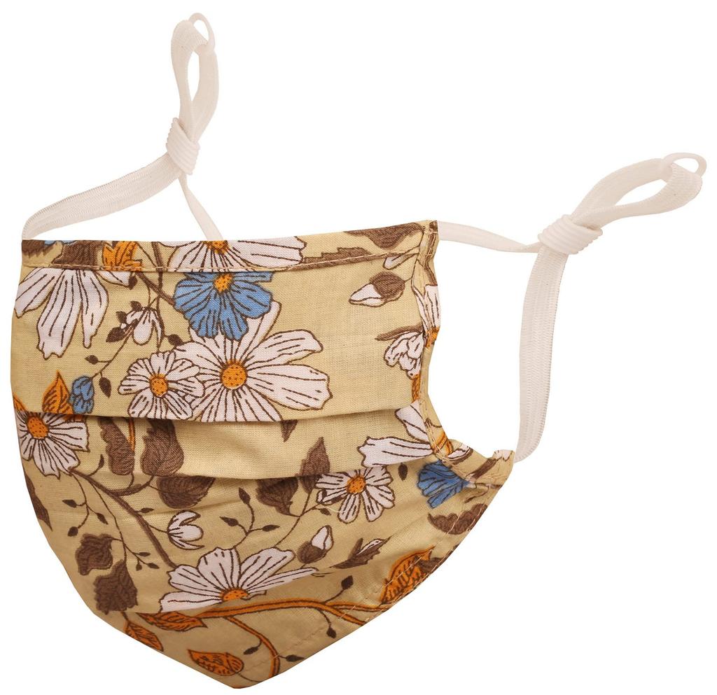 Touchstone anti pollution smog smoke cold cough protective cotton face mask Floral Fabric Adjustable filter pocket nose bridge 2 layer reusable wash