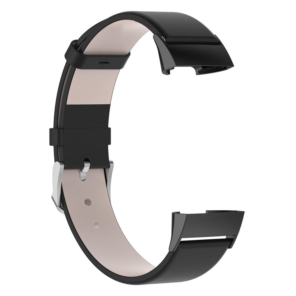 For Fitbit Charge 4/3 Genuine Leather Watch Band with Stainless Steel Buckle