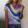 3D Printed T-shirt Women's Street Clothing Casual Fashion Short Sleeved Round Neck T-shirt Top Clothing