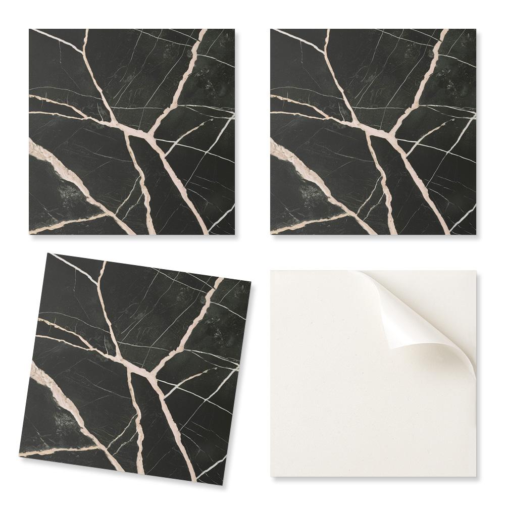 Komplet Kafelków Winylowych Z Motywem Do Kuchni Elegancki Wzór Marmuru 20X20X20 Cm