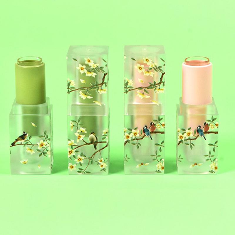 Small Fresh Scrub Square Lipstick Tube Empty Lip Balm Container Lip Tubes