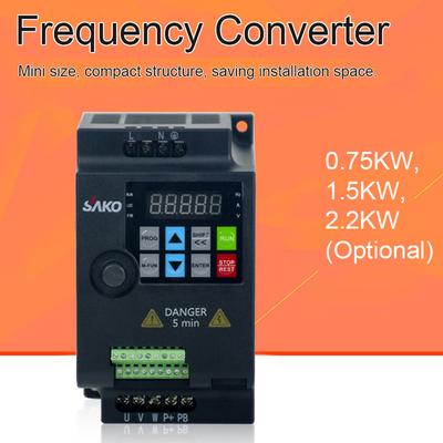 Single Phase AC220V Vector Inverter VFD Variable Frequency Converter for Stepless Motor Speed